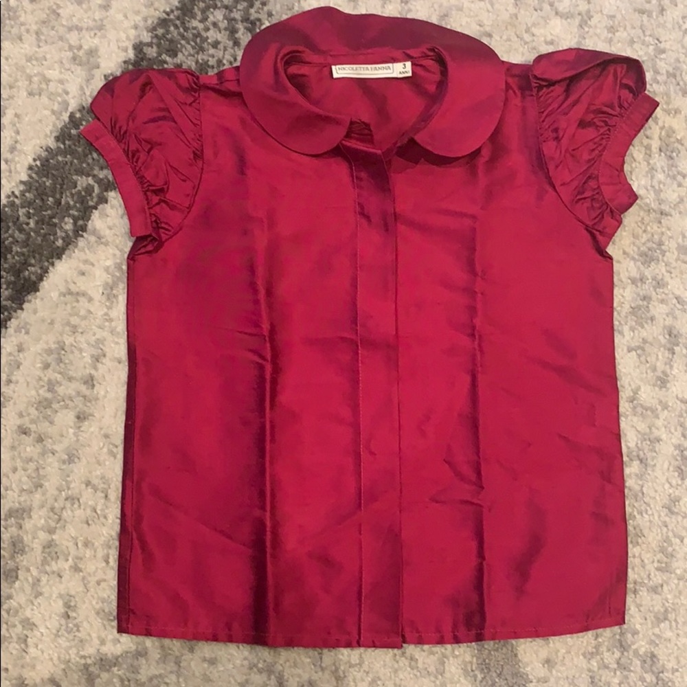 Button Down Girls Italian Shirt